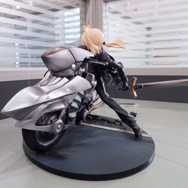 Аниме Fate/stay Night мотоциклетный костюм Saber Arutoria Pendoragon модный мотоцикл окрашенные фигурки модель игрушки кукла подарок