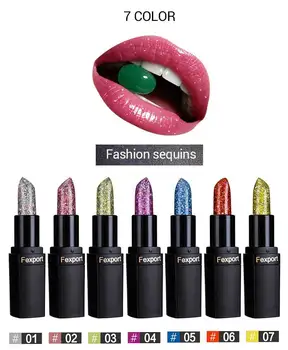 

Fexport Diamond Temperature-changed Lipstick F6106 Color-changing Lipstick Lipstick Does Not Fade Moisturizing Sequins