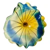 A4871-Hand Blown Platter Murano Glass Red Clear Plates Home Wall Decoration 6