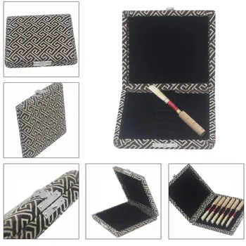 

6pcs Lightweight Oboe Reeds Storage Box Solid Wooden Silk Reed Box Oboe Reeds Protector Instrument Box Accessories