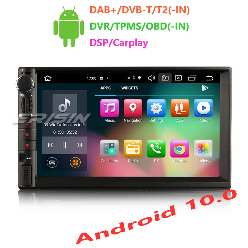 Erisin ES8149U 7 дюймов Android 10 0 Octa Core 4 Гб Оперативная память Авто Радио стерео DSP Carplay для
