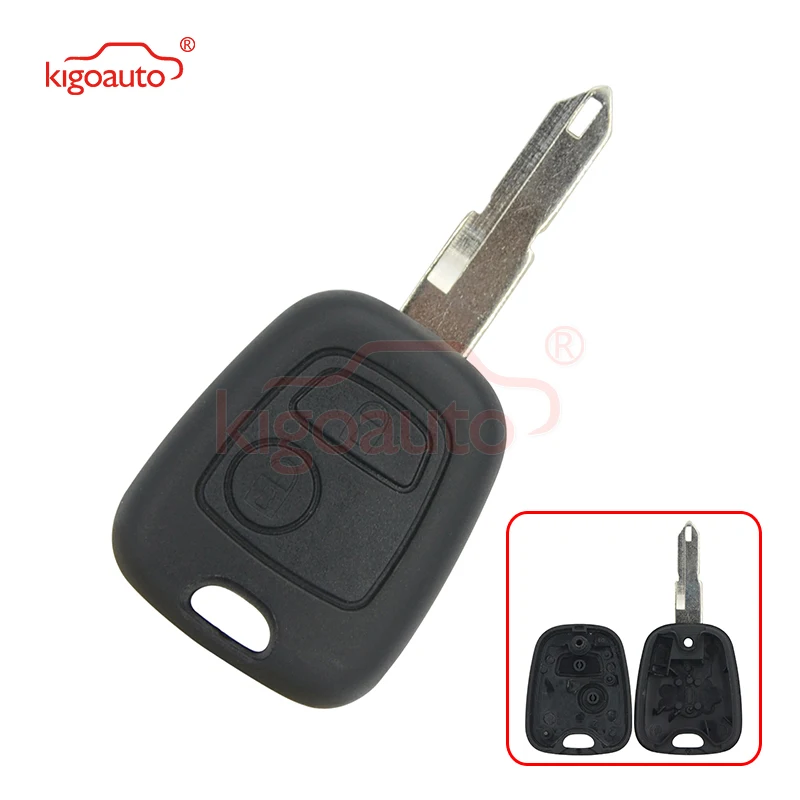 kigoauto Remote Car Key Shell Case Cover 2 Button NE72 Key Blade for Citroen for Peugeot 206