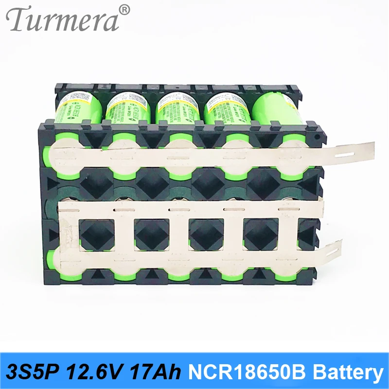 3s 12v 12.6v battery 18650 battery ncr18650b 3400mah 3s5p 17Ah battery pack Turmera 12v battery pack 08