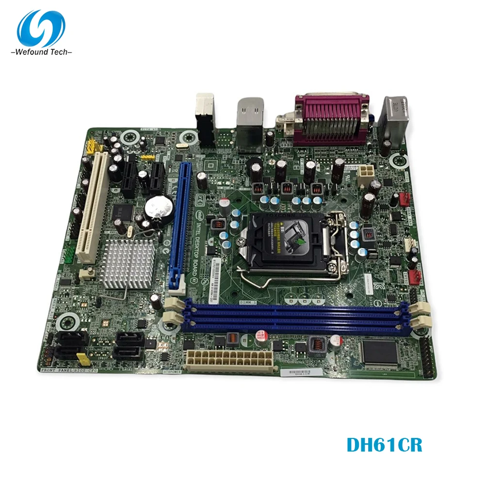 100% рабочая материнская плата для настольного компьютера Intel DH61CR LGA1155 H61 полностью
