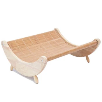 

Sturdy Solid Wood Creative Durable Breathable Cat Rocking Chair Cat Sleeping Bed Kitten Cooling Bed Swing Hammock