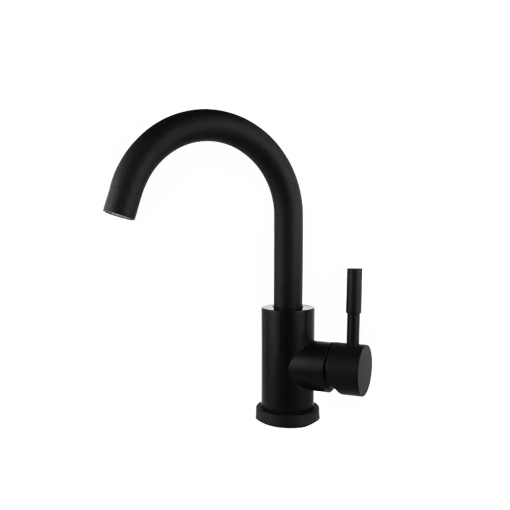 

New Black Paint Spray Stainless Steel Singe Handle Hot Cold Water 360 Degree Swivel Mixer Tap Basin Faucet For Kitchen Bathroom