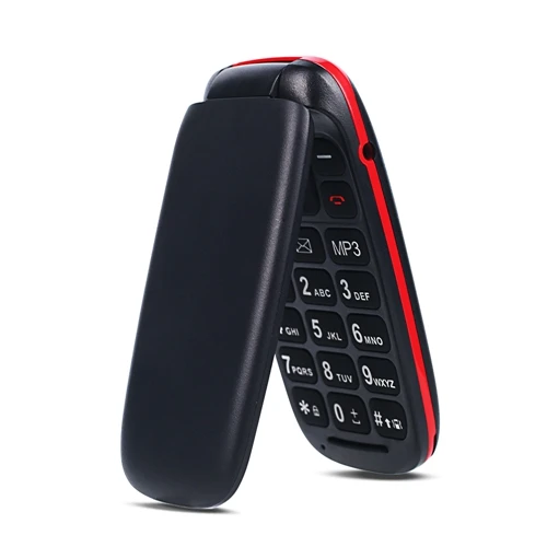 Многофункциональный мобильный телефон для пожилых детей мини-телефон клавиатура с русским шрифтом 2G GSM кнопочный мобильный телефон - Цвет: Черный