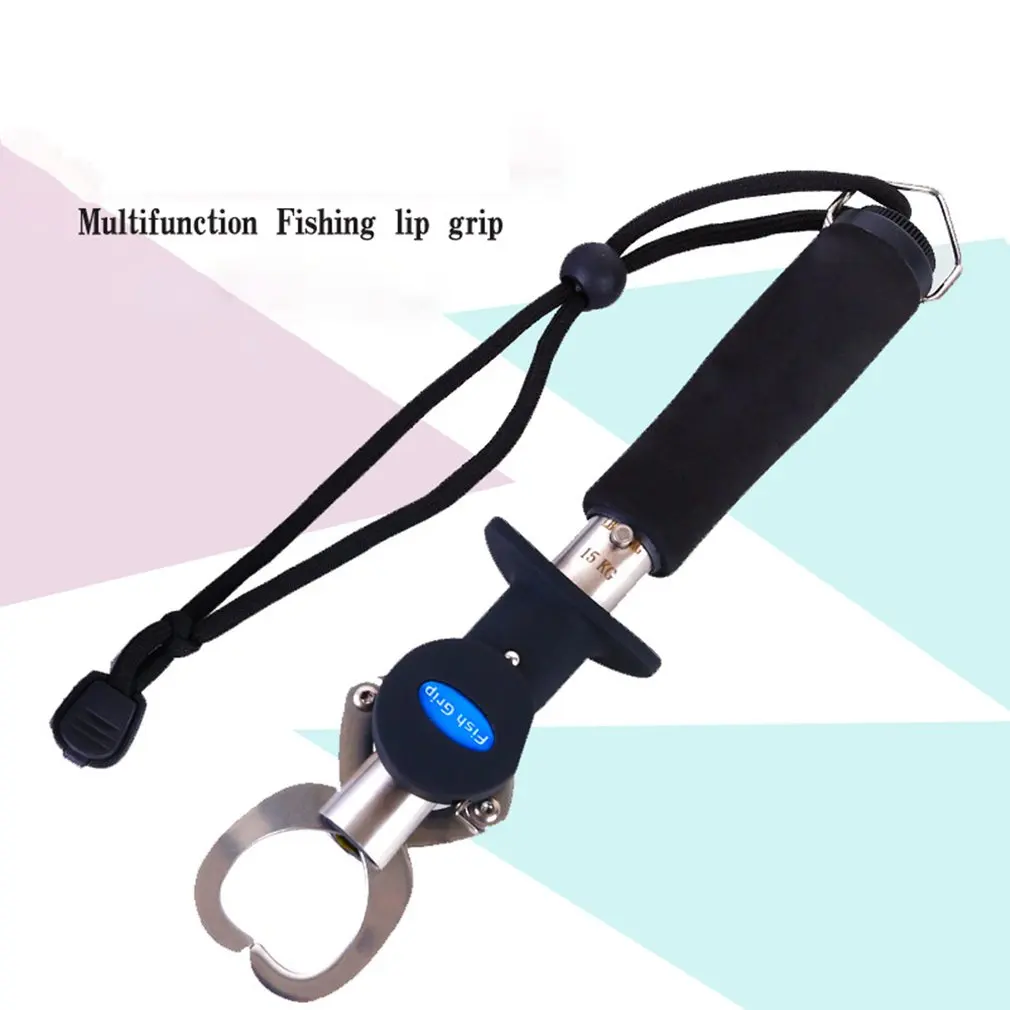 

Control Fish Clamp Device Lures Stainless Steel Fishing Lip Grip Holder Grabber Pliers With Weight Scale Ruler Tool Tackle
