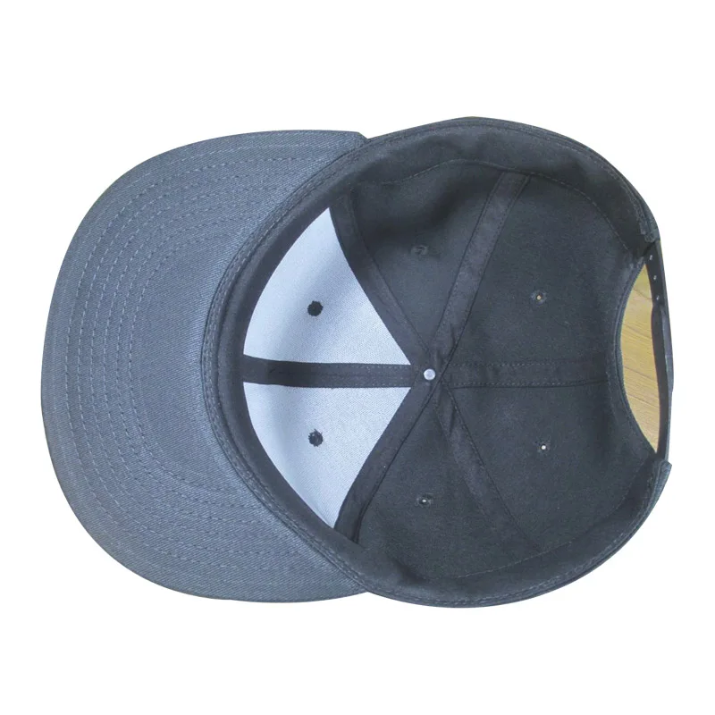 Оптовые продажи одноцветной 5 бейсболка Snapback 3D Кепка с вышивкой с плоским козырьком черные кепки с застежкой сзади Шапки