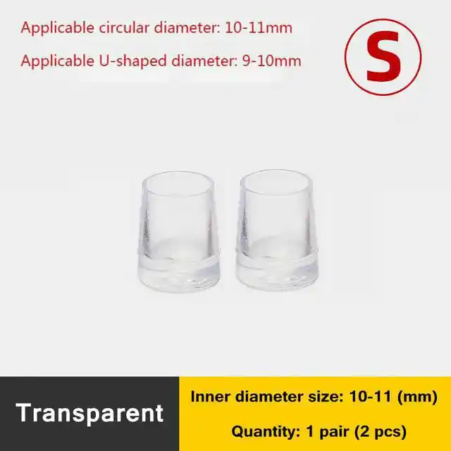 Silencer Heel Protector Round Shape Woman High heels Protective Cover Non-slip Wearable Heel Cover Shockproof Accessories Transparent-S