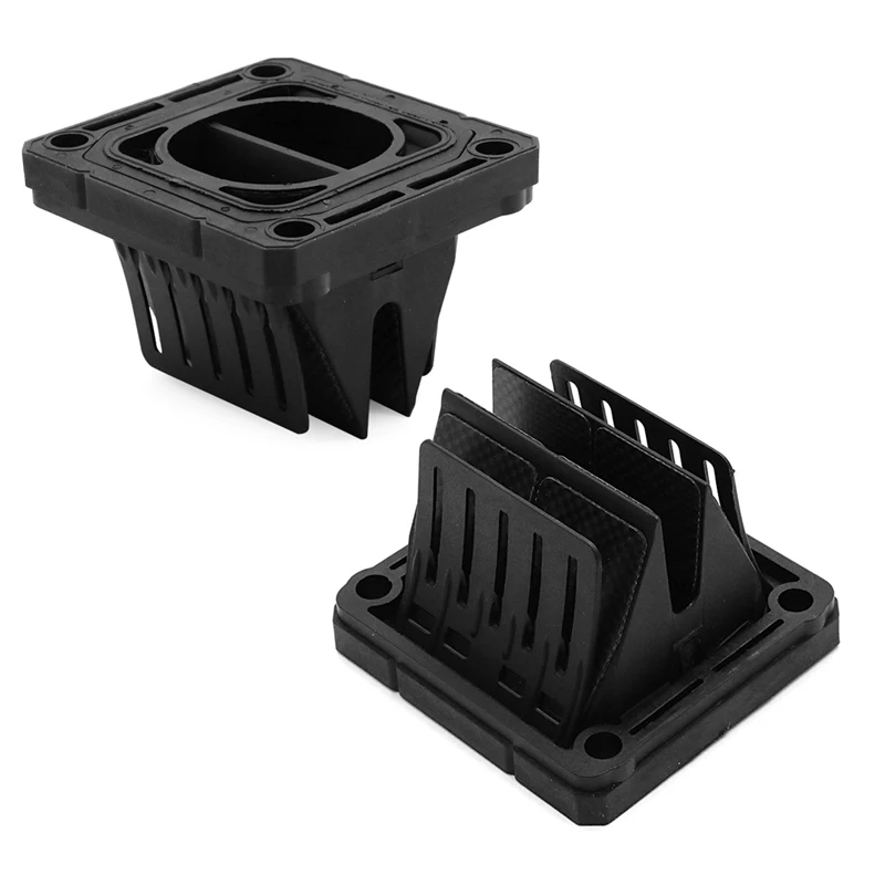 Tanie YZF350 YFZ350 RZ350 YZ125 spożycie zawór membranowy silnika z włókna węglowego dla Yamaha Banshee 350 350cc YZF RZ 350 DT175 RX135 ATV motocykl