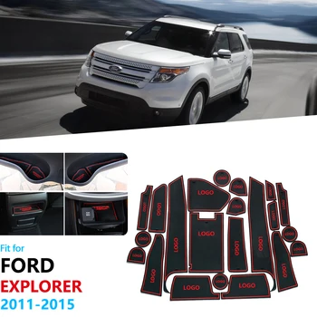 

Anti-Slip Rubber Gate Slot Cup Mat For For Ford Explorer 2011 2012 2013 2014 2015 MK5 U502 Coaster Accessories Car Stickers