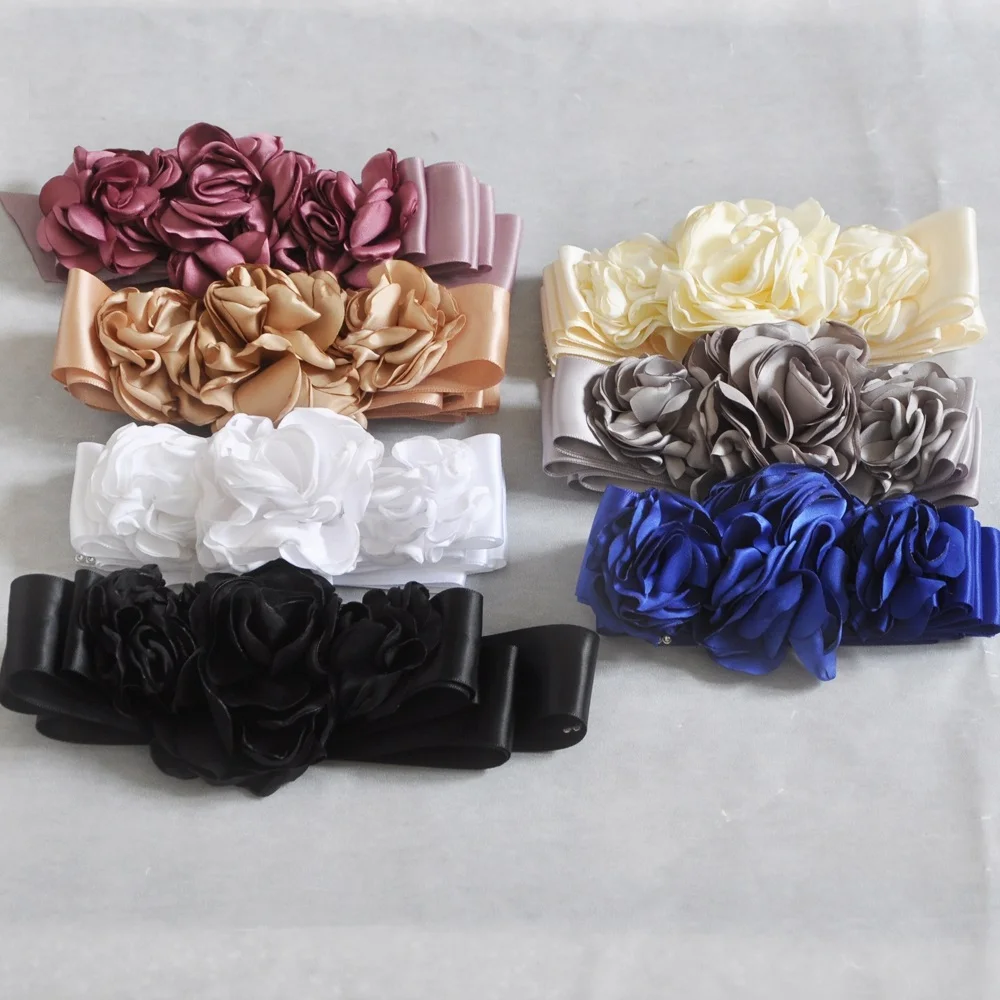 

Solid Color Handmade Roast Floral Women Belts DIY Clothing Accessories Wedding Decoration Maternity Photography Accessories