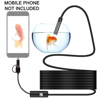 

5.5/7mm Endoscope Camera Flexible IP67 Waterproof Micro Borescope Notebook Inspection Camera For Android USB Y4G8 PC Adjust C2S4