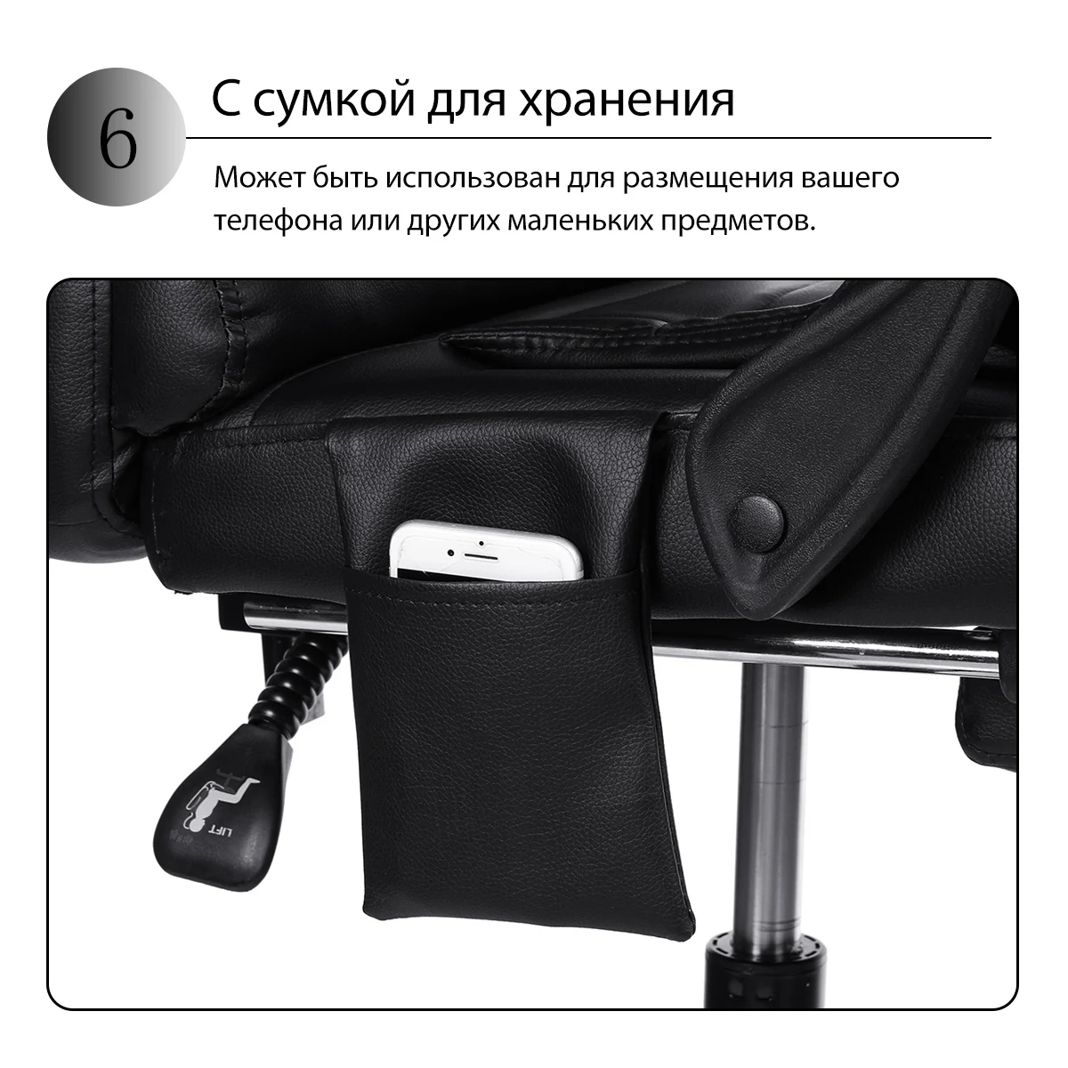  Home Office Computer Desk Boss Massage Chair With Footrest Armrest PU Leather Adjustable Reclining 