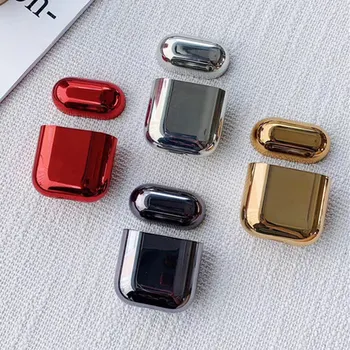 

For Apple Airpods Earphone Case Electroplated Protective Hard Shell Wireless Headphone Protector Case