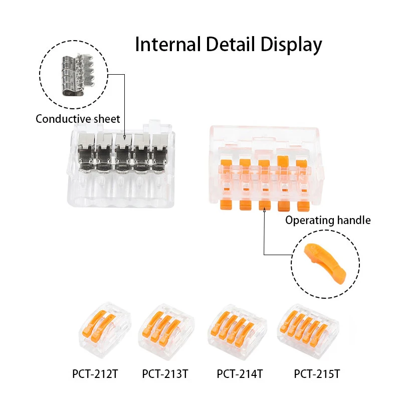 94 шт смешанные в штучной упаковке Укрась свою PCT-412-212/213/214/215 Тип провода компактный Универсальный разъем клеммной колодки с фиксацией аксессуары