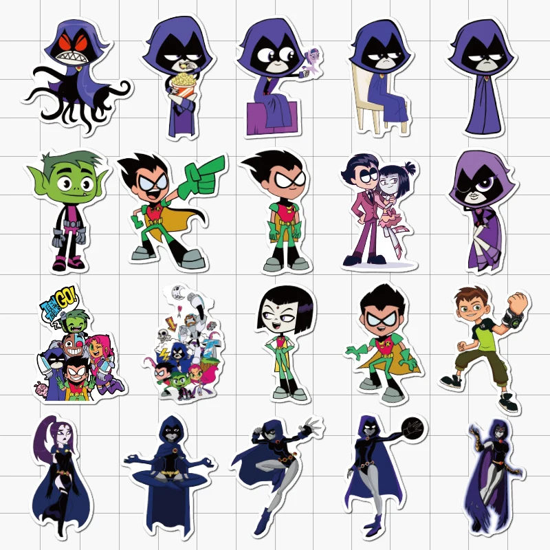 VANMAXX 50 PCS Teen Young Titans Go DC Superhero Cartoon Stickers Waterproof PVC Decal for Laptop Helmet Bicycle Luggage Car VANMAXX 50 PCS Teen Young Titans Go DC Superhero Cartoon Stickers Waterproof PVC Decal for Laptop Helmet Bicycle Luggage Car