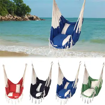 

2020 NEW Hanging Chair with Cushion Canvas Swing Chair Seat for Children Adult Student Dormitory Courtyard