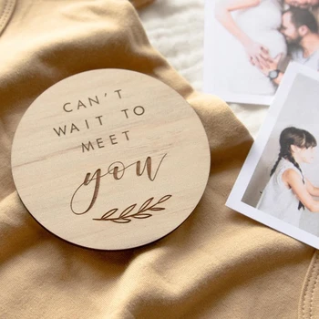 Can't Wait To Meet You Baby Announcement Pregnancy Announcement Milestone Card