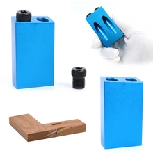 

Pocket Hole Jig Kit 15 Degree Angle Drill Guide Set Woodworking Oblique Hole Locator Drill Bits Hole DIY Carpentry Tools