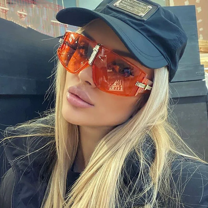 

Vintage Goggle Sunglasses Women 2020 Luxury Steam punk Sun Glasses For Men Eyewear Fashion Large Frame Clear Lens Shades UV400