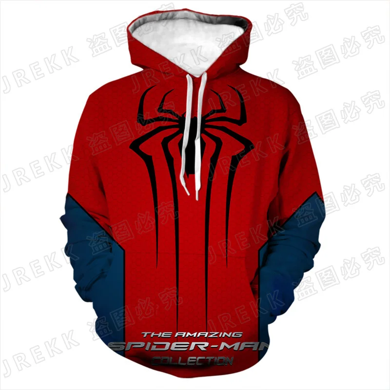 Spiderman 3D Print Hoodies Men Women Children Spider-Man Fashion Sweatshirts Boy Girl Kids Cool Pullover Streetwear Tops | Мужская