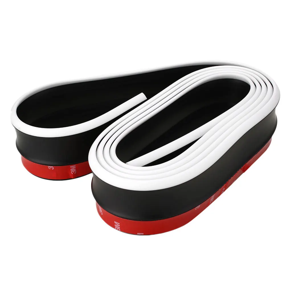 Car Vehicle Front Bumper Rubber Protector Lip Splitter Body Spoiler Universal - Цвет: White