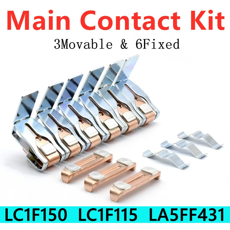 LC1F Contactor Kit LA5FF431 LA5F400803 LA5F400804 Main Contact Set replacement 
