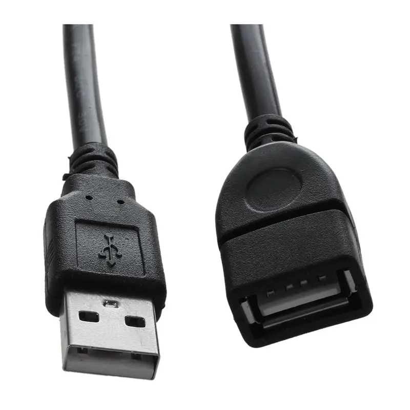 USB 2,0 мужчина к женскому удлинительному кабелю удлинитель шнура для ПК ноутбук черный