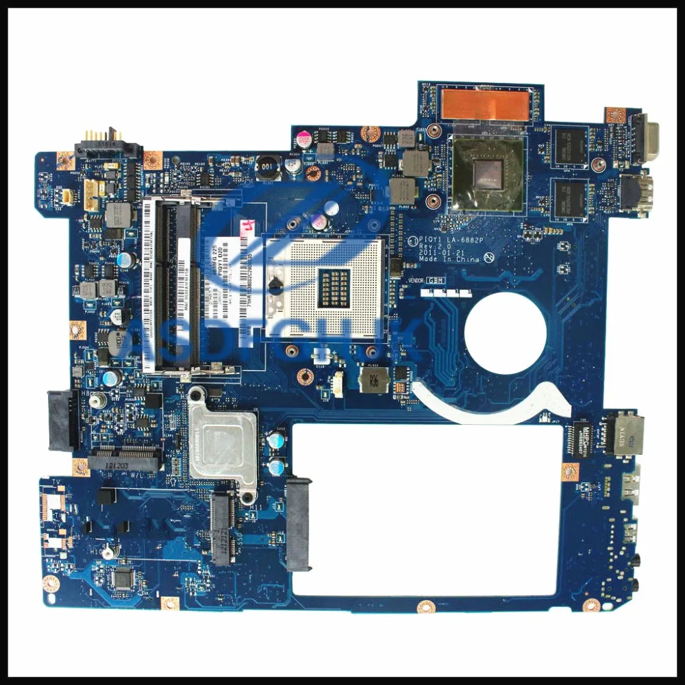 Материнская плата для ноутбука lenovo LA-6882P REV2.0 Y570 с Intel DDR3 HM65 GT555M test ok