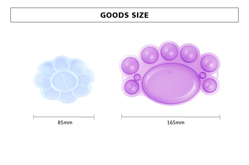Wholesale Nail Art Color Palette Acrylic Gel Polish Holder Drawing Color Paint Dish Glue DIY Display Tools 9 Styles For Choose