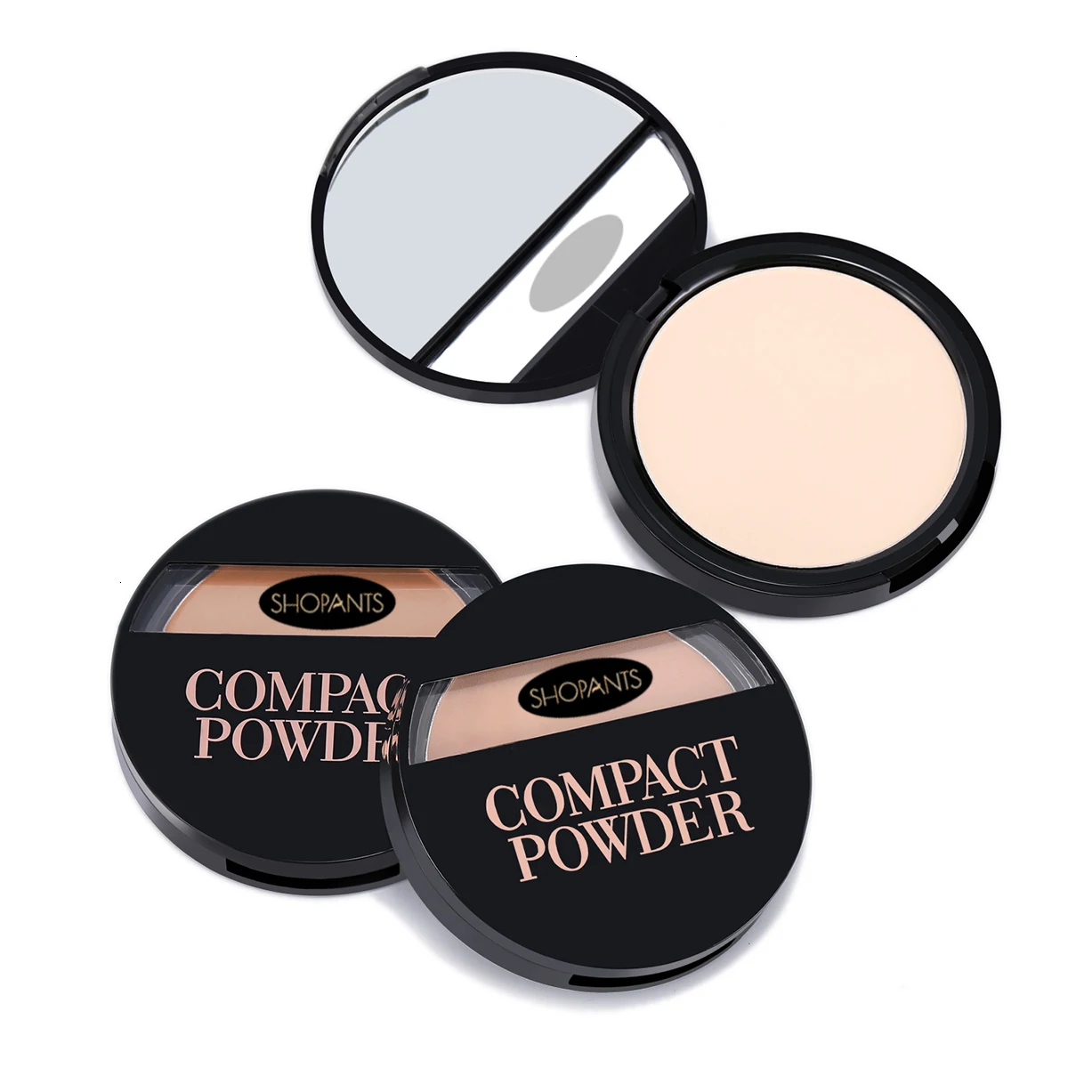 SHOPANTS Matte Makeup Pressed Powder Compact Loose Powder Oil Control Pores Invisible Translucent Natural Long Lasting Powder