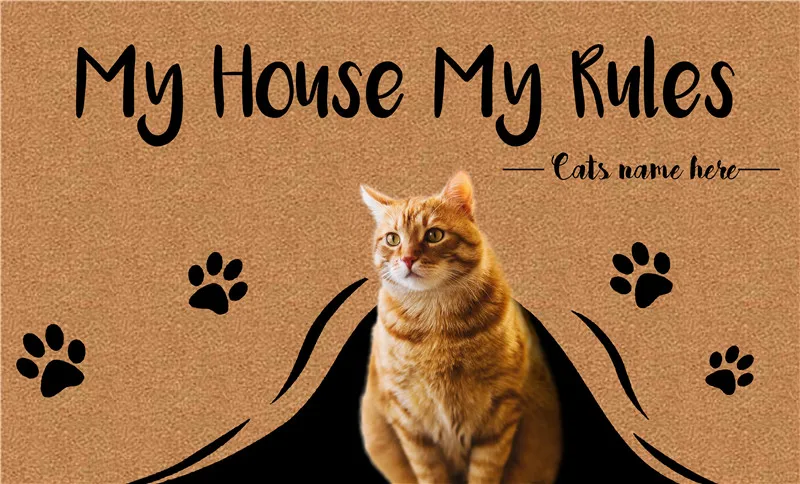 my house my rules Пользовательские печати вашей собаки нет необходимости стучать мы знаем, что вы здесь дизайн настроить текст коврик собаки - Цвет: my house my rules