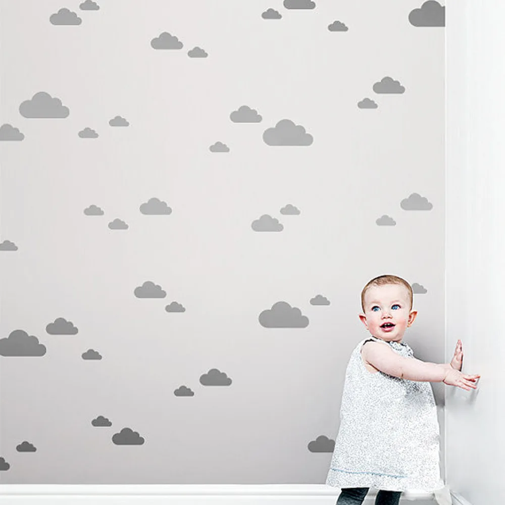 

Decorative Stickers Cloud Wall Stickers For Kids Room Baby Girl Room Decor Sticker Nursery Children Wall Decal Stickers