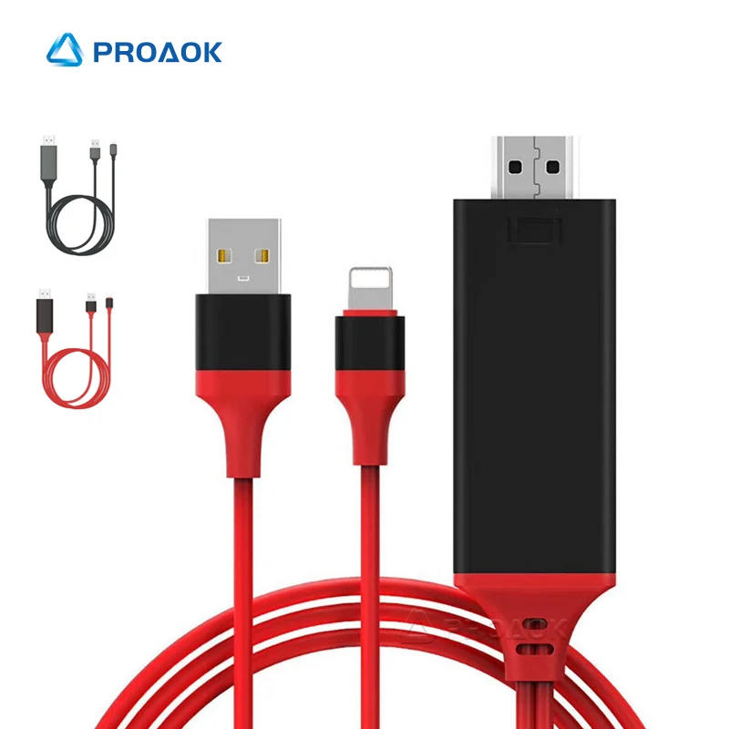 HDMI USB кабель для iPhone iPad к HDTV адаптер 8 Pin телевизору проектор монитор конвертер