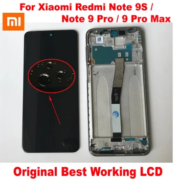 

6.67" Original For Xiaomi Redmi Note 9S LCD Display Touch Screen Digitizer Assembly With Frame For Redmi Note 9 Pro / 9Pro Max