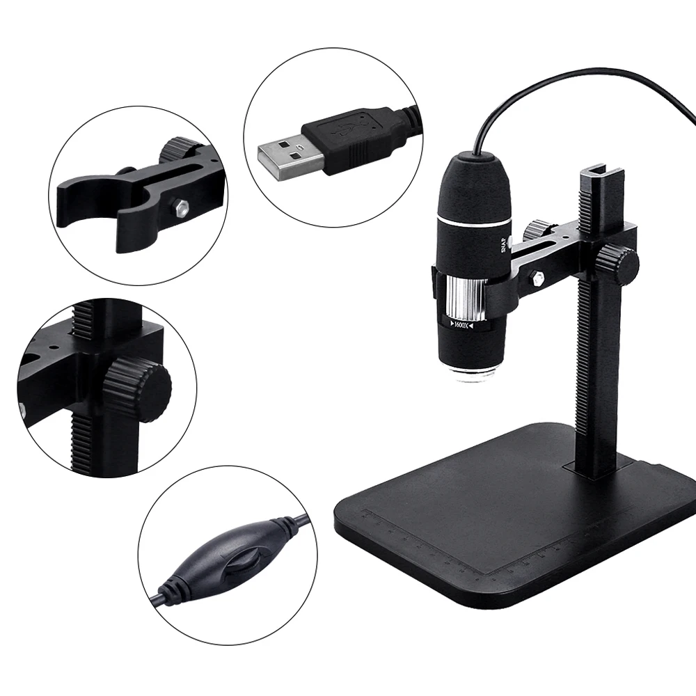 

Mega Pixels 1600X Professional 8 LED USB Digital Microscope Electronic Microscope Endoscope Zoom Camera Magnifier