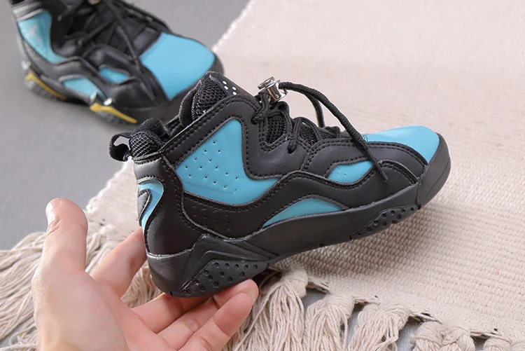 Spring and Autumn New Comfortable Sports Shoes Fashion High-tops Non-slip Children's Shoes Breathable Basketball Shoes