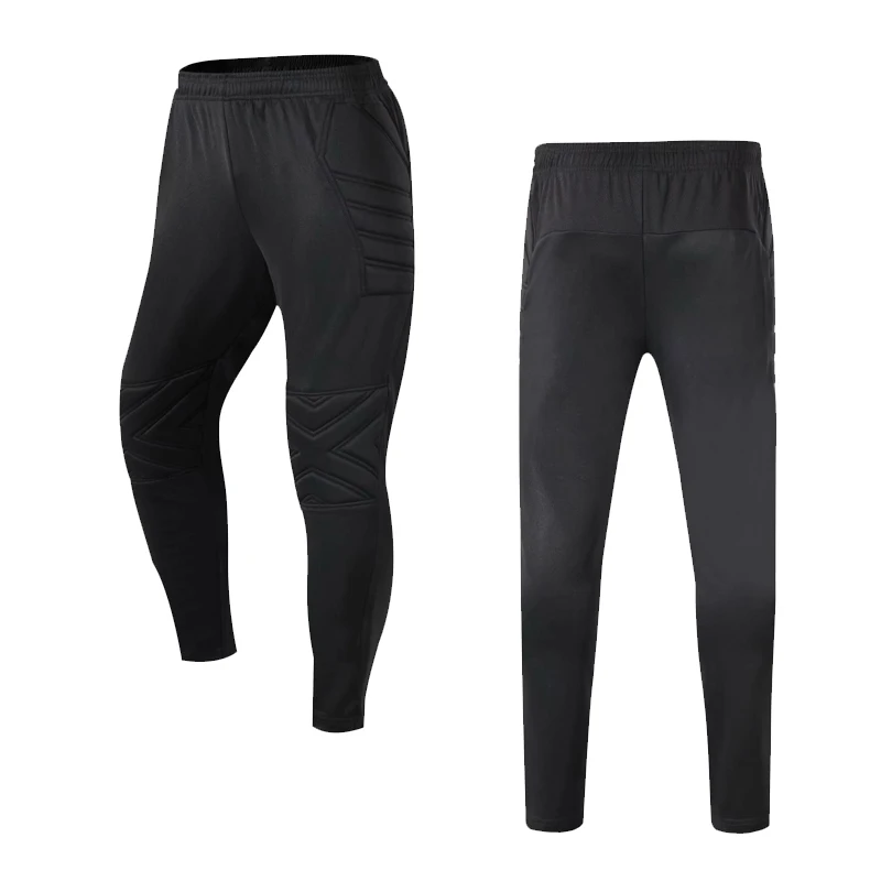 Men's Adult Soccer Goalkeeper Uniform Protective Sponge long Sleeve Training Football Goalkeeper Soccer Jersey Top and Pants New