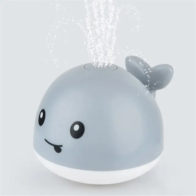 Baby Light Up Bath Tub Toys Whale Water Sprinkler Pool Toys for Toddlers Infants Whale Water