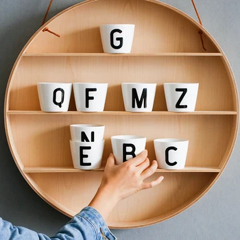 

English letters coffee mugs small cups and mugs creative drinkware