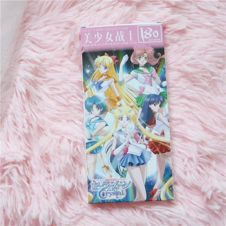 Cartão dos Desenhos Cartão de Mensagem Sailor Moon Anime Grande Animados Presente Papelaria 180 Pçs - Set 5 Material escolar e de escritório