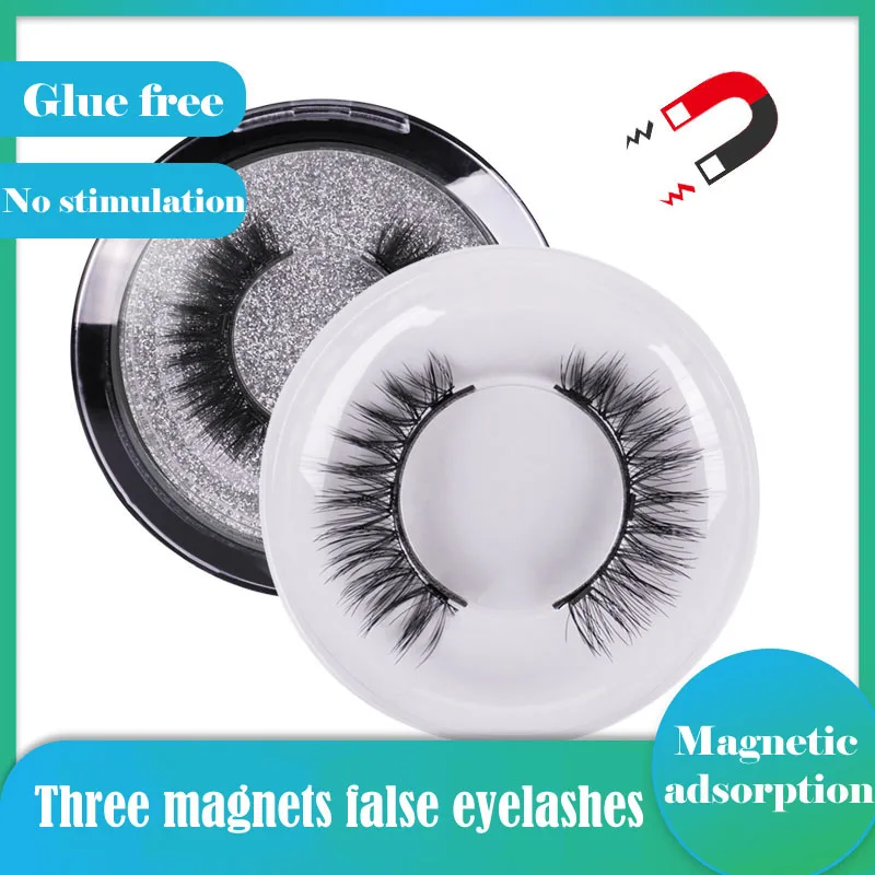 

Shozy Magnetic eyelashes with 3 magnets handmade 3D magnetic lashes natural false eyelashes magnet lashes with gift box