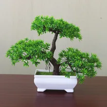 Искусственные цветы искусственный зеленый горшок приветственный бонсай-сосна имитация искусственное Горшечное растение орнамент домашний декор