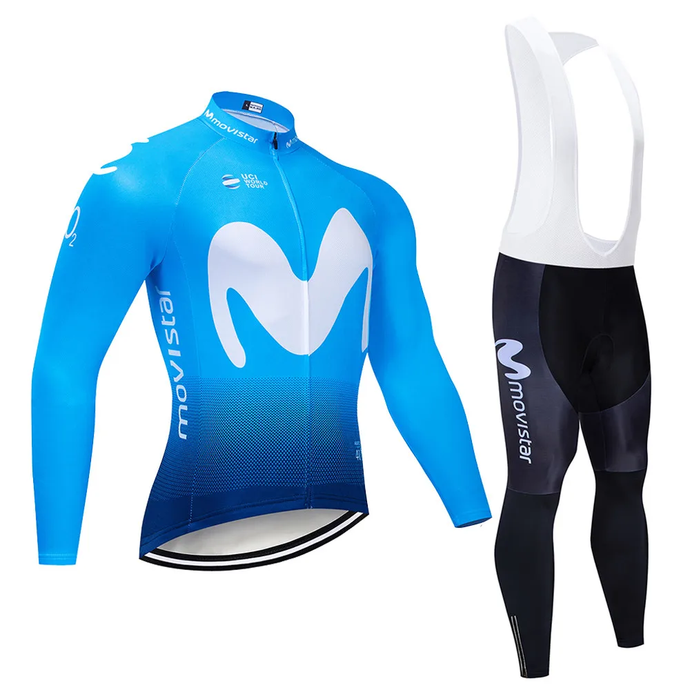 Movistar Team, комплект из Джерси с длинным рукавом для велоспорта, комбинезон, ropa ciclismo, одежда для велоспорта, MTB велосипед, Джерси, Униформа, мужская одежда - Цвет: 2