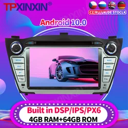 Radio Multimedia con GPS para coche, reproductor de vídeo con Android 10, accesorios estéreo, dvd, 2DIN, para Hyundai IX35 2012, 2013   2015