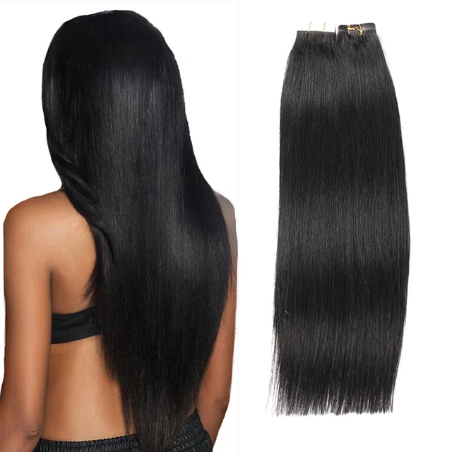 Toysww 100% Real Human Hair Russian Hair Tape in Hair Extensions Blonde #60 For Woman Machine Made Remy Hair 20/40pcs #1