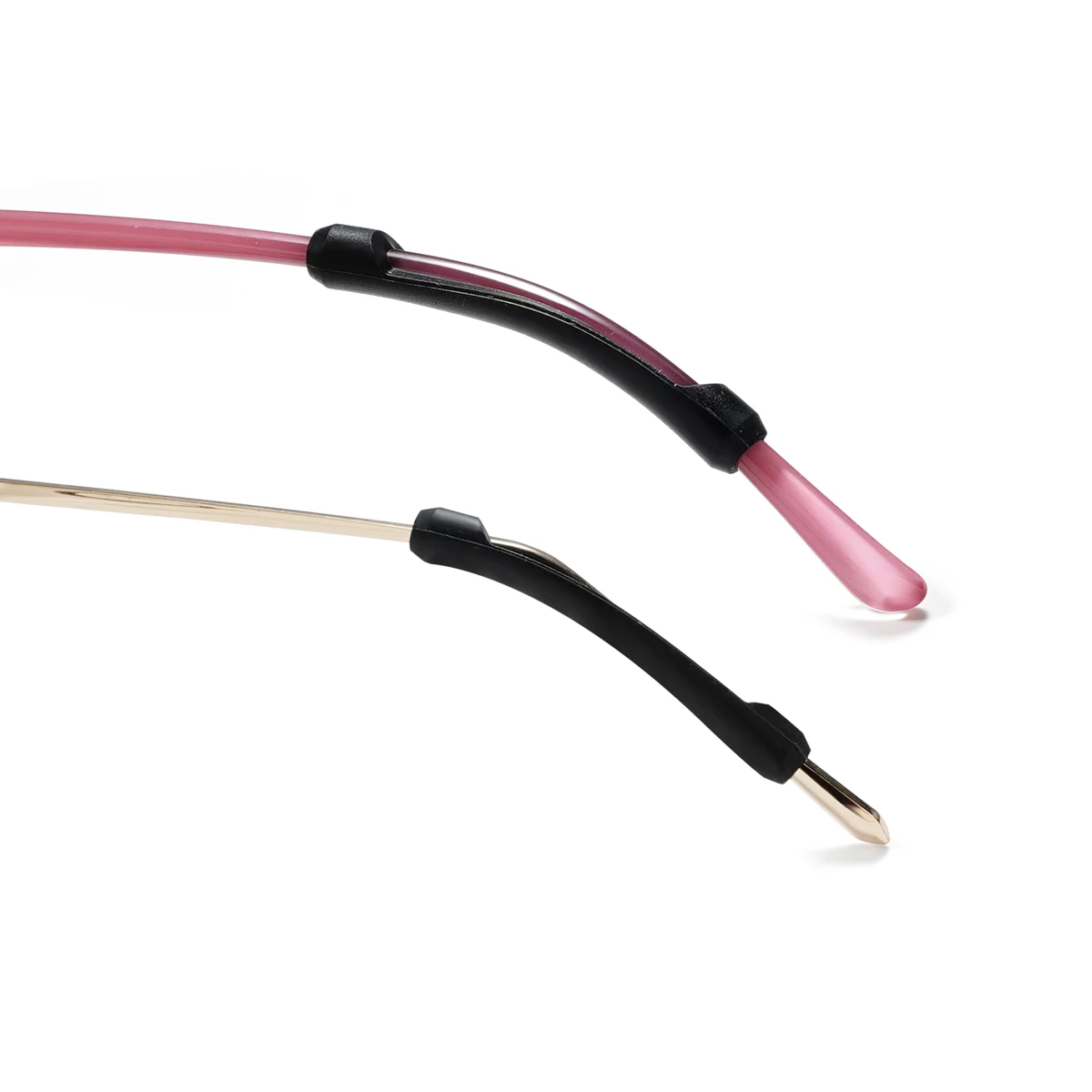 Extremos para las patillas de las gafas, 5 pares de fundas de silicona  antideslizantes y suaves para las orejas, para patillas metálicas finas, 5