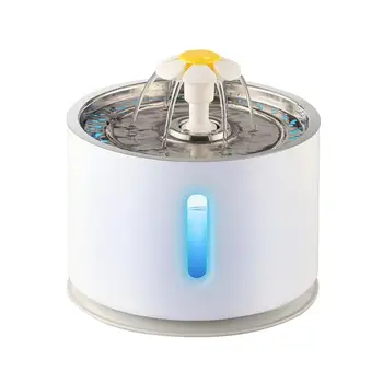 

1Pc LED Automatic Water Dispenser Pet Circulating Fountain Water Feeding Bowl Pet Supplies for Home Store (Grey, EU Plug)